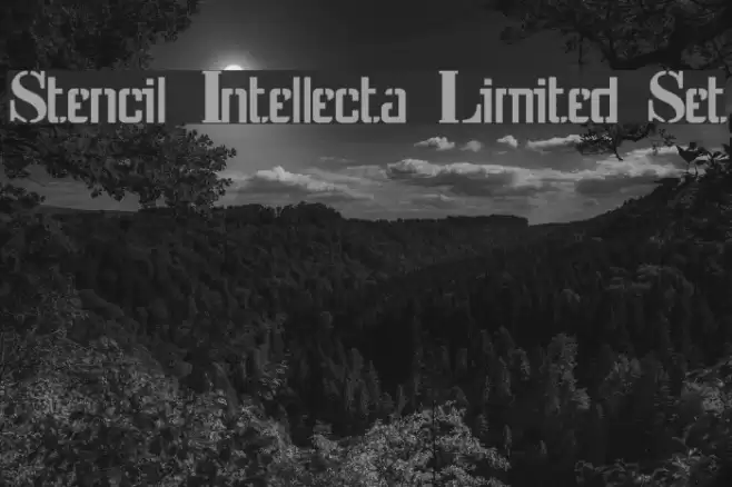 Stencil Intellecta Limited Set Font examples