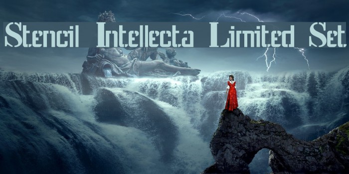 Stencil Intellecta Limited Set Font examples
