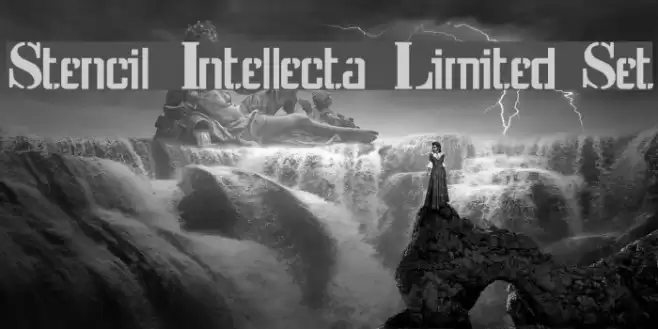 Stencil Intellecta Limited Set Font examples