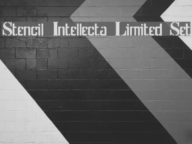 Stencil Intellecta Limited Set Font examples
