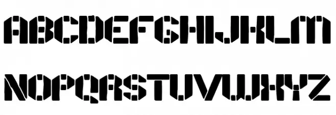 Stencil Paper Fonte MAIÚSCULAS