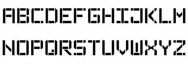 Stencil Pixel-7 Шрифта ВЕРХНИЙ