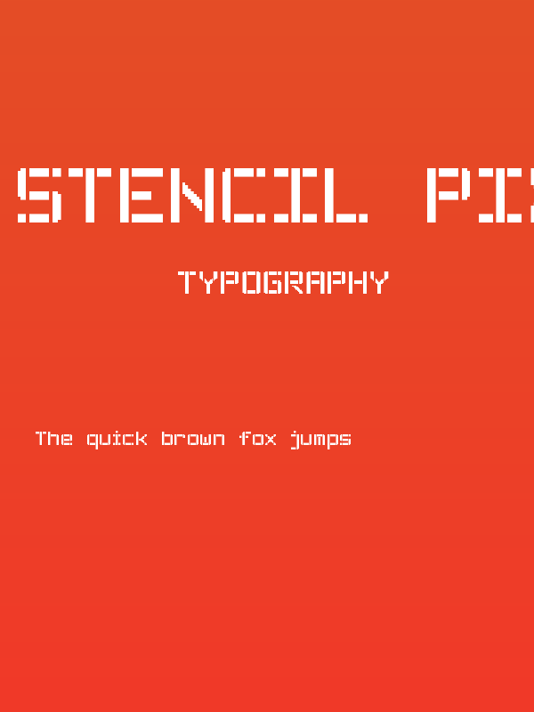Stencil Pixel-7 Poster