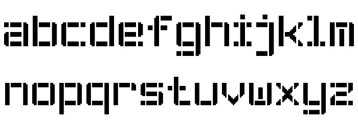 Stencil Pixel-7 Font LOWERCASE