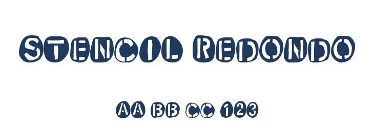 Stencil Redondo Font Preview