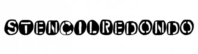 Stencil Redondo  नि: शुल्क फ़ॉन्ट्स डाउनलोड