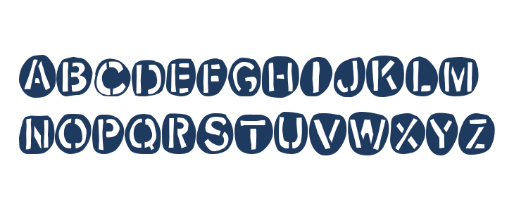 Stencil Redondo Lowercase