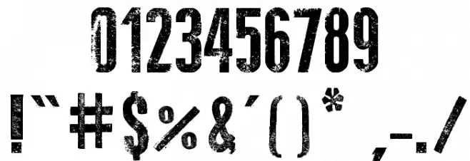 Stencil Style New Font OTHER CHARS