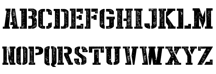 Stencil Style New Font LOWERCASE
