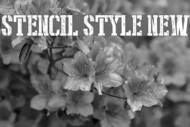 Stencil Style New Font examples