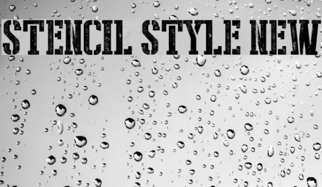 Stencil Style New Font examples