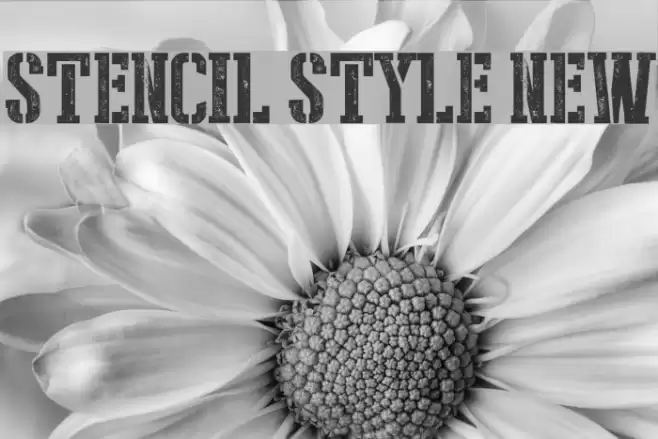 Stencil Style New Font examples