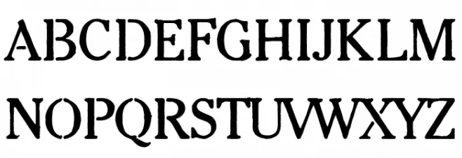 Stencil Time 字体 小写