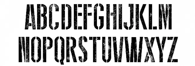 Stencil WW II Polices MAJUSCULES
