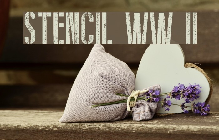 Stencil WW II Font examples