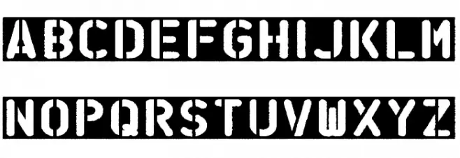 Stencil of Destiny Polices MAJUSCULES