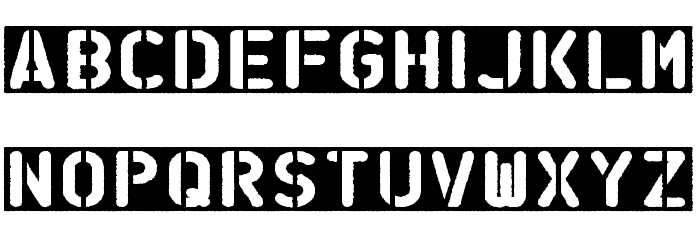 Stencil of Destiny Font LOWERCASE