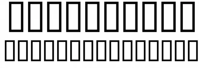 Stencil Font OTHER CHARS