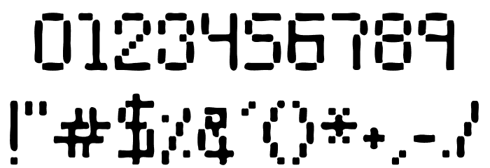 Stencil8bit-Regular Font OTHER CHARS