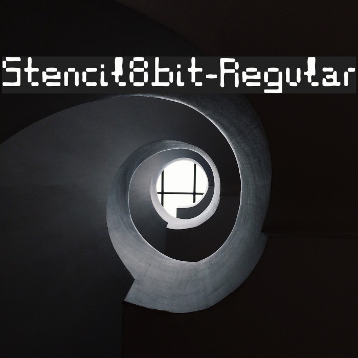 Stencil8bit-Regular Font examples
