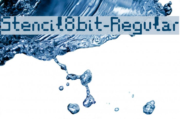 Stencil8bit-Regular Font examples
