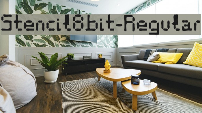 Stencil8bit-Regular Font examples