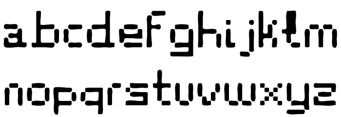 Stencil8bit-Regular Font LOWERCASE