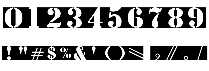 StencilBricksMK Font OTHER CHARS