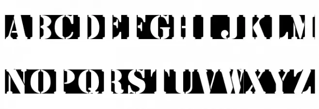 StencilBricksMK 字体 大写