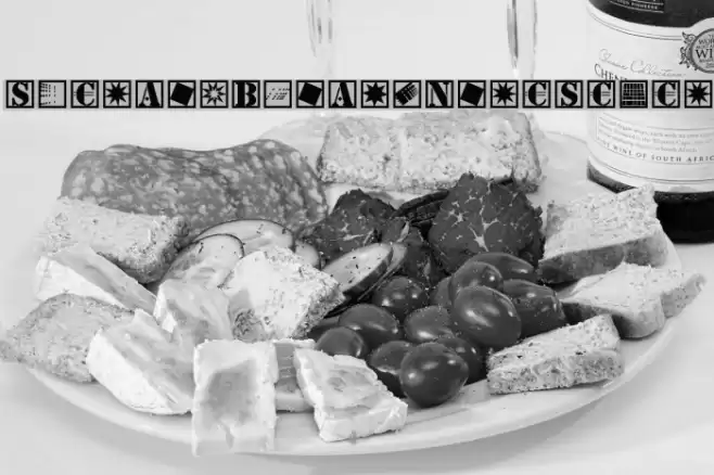 StencilBricksNineSeven Font examples