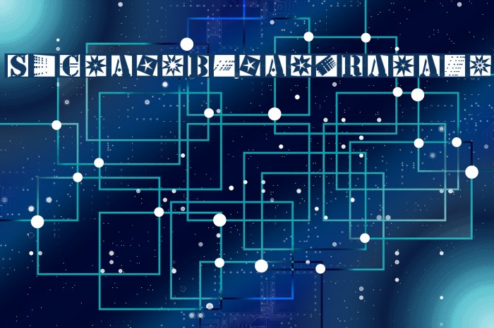 StencilBricksRandom Font examples