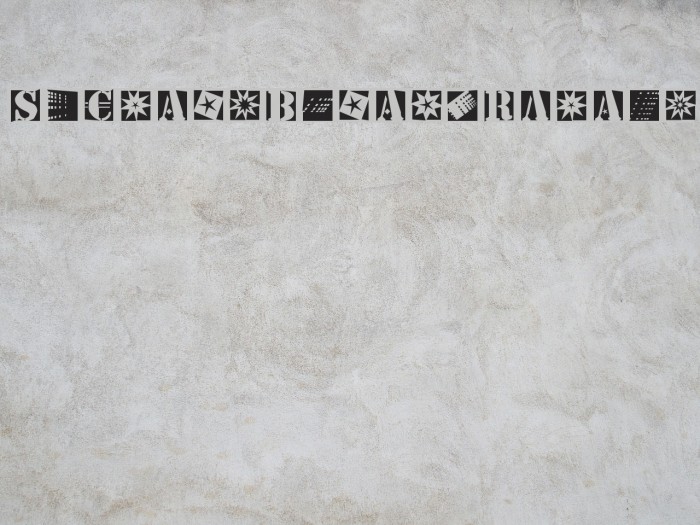 StencilBricksRandom Font examples