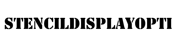 StencilDisplayOpti Font