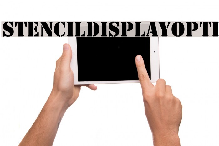 StencilDisplayOpti Font examples