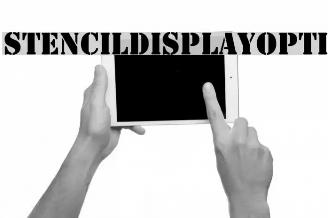 StencilDisplayOpti Font examples