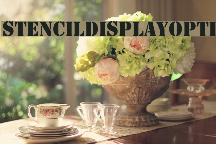 StencilDisplayOpti Font examples