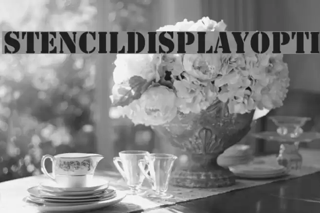 StencilDisplayOpti Font examples