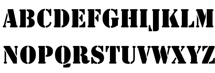StencilDisplayOpti Font Litere mici