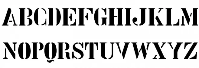 StencilIntellectaLimitedSet 字体 大写