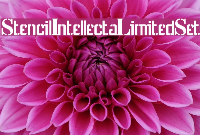 StencilIntellectaLimitedSet Font examples
