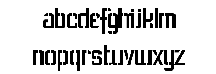 StencilIntellectaLimitedSet Font LOWERCASE