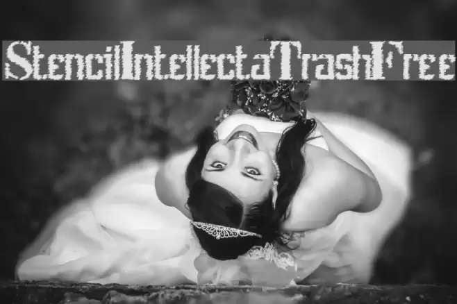 StencilIntellectaTrashFree Font examples