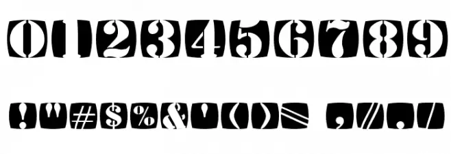 StencilStamps Font OTHER CHARS