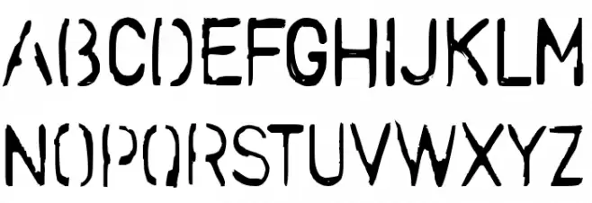 Stencilcase Bold Font LOWERCASE