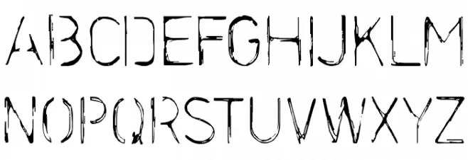 Stencilcase Schriftart Groß