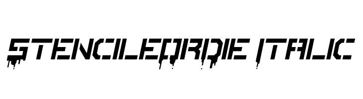 StencileOrDie Italic  フリーフォントのダウンロード