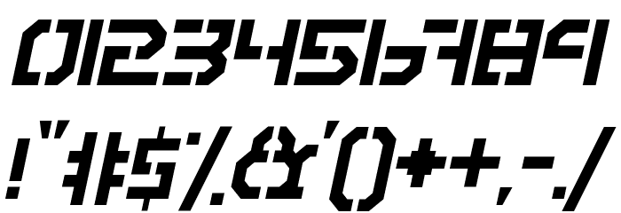StencileOrDie Italic Font OTHER CHARS