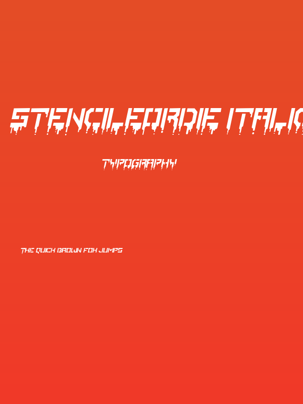 StencileOrDie Italic Poster