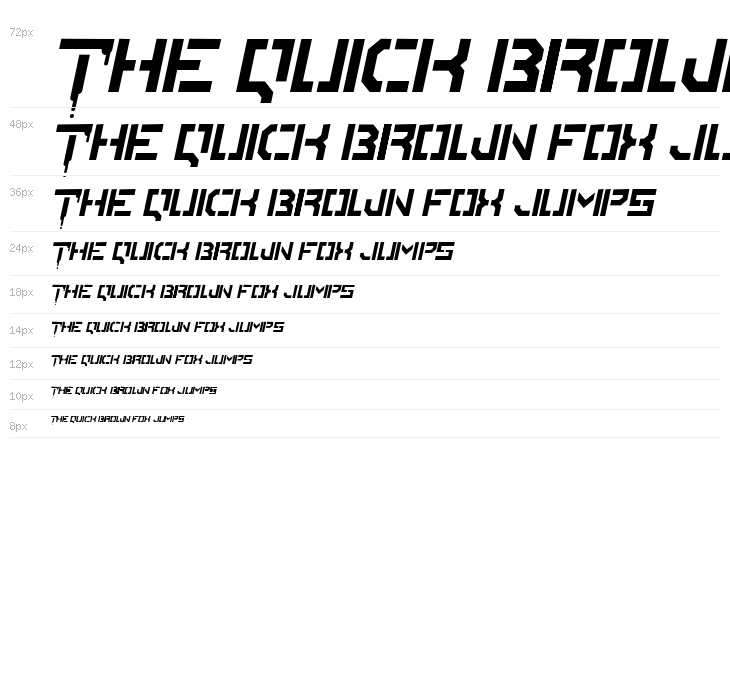 StencileOrDie Italic Waterfall