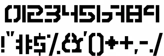 StencileOrDie Font OTHER CHARS